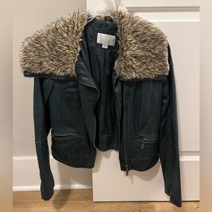 Faux leather jacket